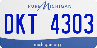 MI license plate DKT4303