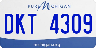 MI license plate DKT4309