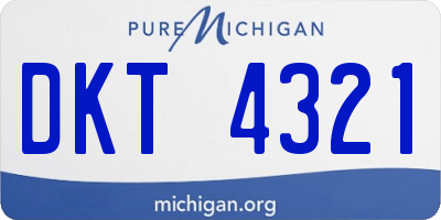 MI license plate DKT4321