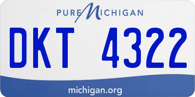 MI license plate DKT4322