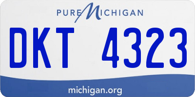 MI license plate DKT4323