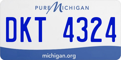MI license plate DKT4324