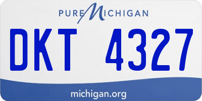 MI license plate DKT4327