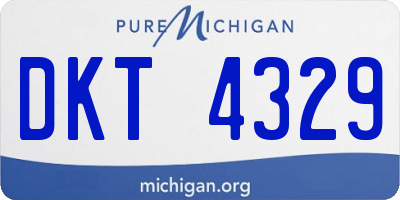 MI license plate DKT4329