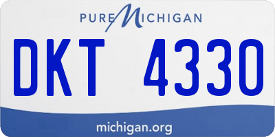 MI license plate DKT4330