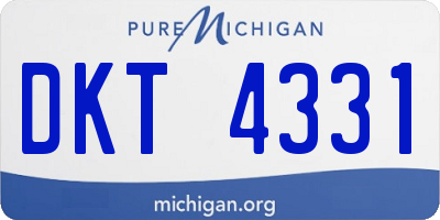 MI license plate DKT4331