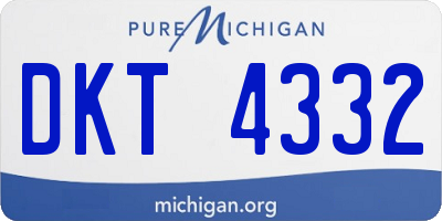 MI license plate DKT4332