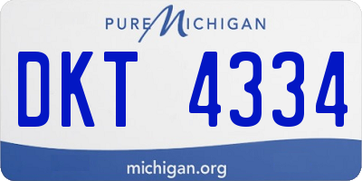 MI license plate DKT4334