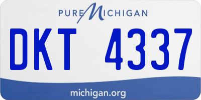 MI license plate DKT4337