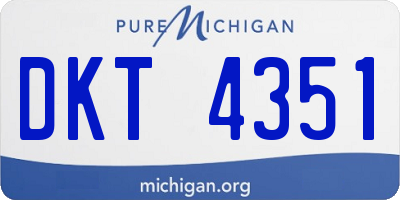 MI license plate DKT4351