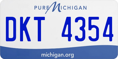 MI license plate DKT4354