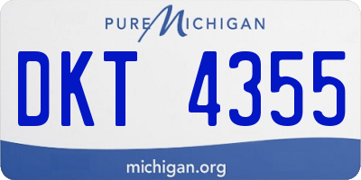 MI license plate DKT4355