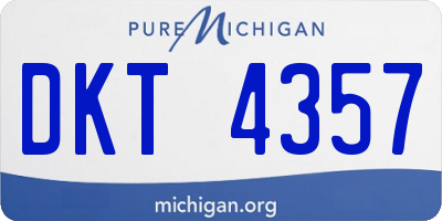 MI license plate DKT4357
