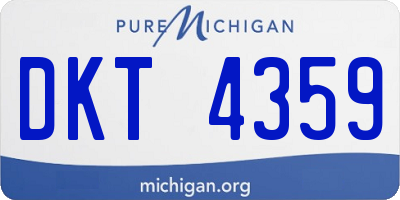 MI license plate DKT4359