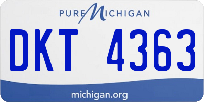 MI license plate DKT4363