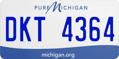 MI license plate DKT4364