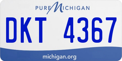 MI license plate DKT4367