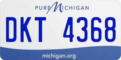 MI license plate DKT4368