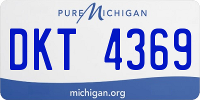 MI license plate DKT4369