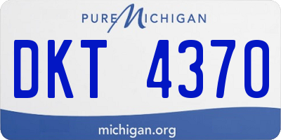 MI license plate DKT4370