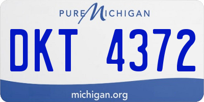 MI license plate DKT4372