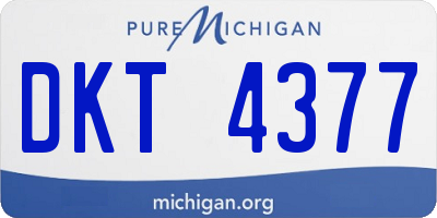 MI license plate DKT4377
