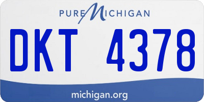 MI license plate DKT4378