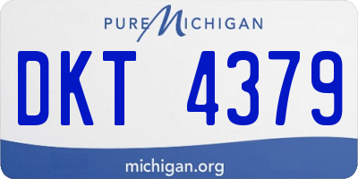 MI license plate DKT4379