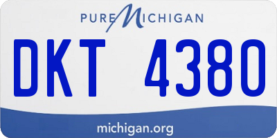 MI license plate DKT4380
