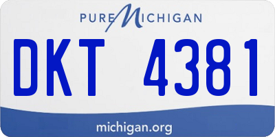 MI license plate DKT4381