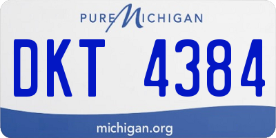 MI license plate DKT4384