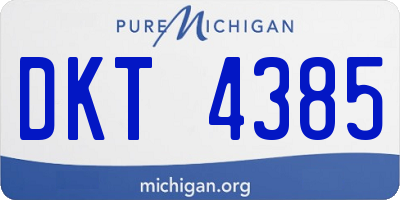 MI license plate DKT4385