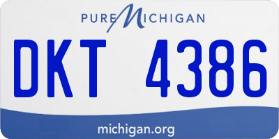 MI license plate DKT4386