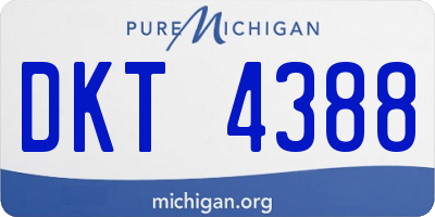 MI license plate DKT4388