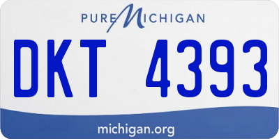 MI license plate DKT4393