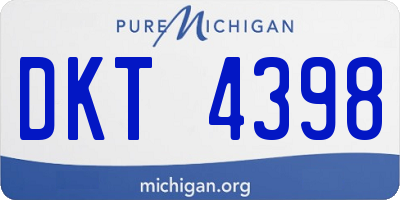 MI license plate DKT4398