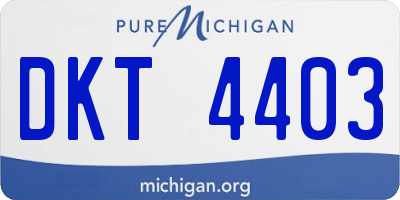 MI license plate DKT4403