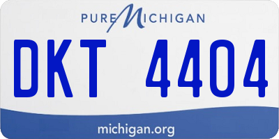 MI license plate DKT4404