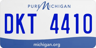 MI license plate DKT4410