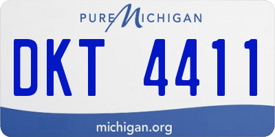 MI license plate DKT4411