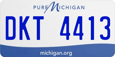MI license plate DKT4413