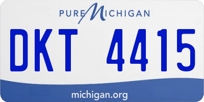 MI license plate DKT4415