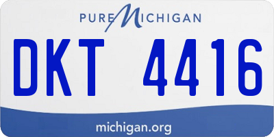 MI license plate DKT4416