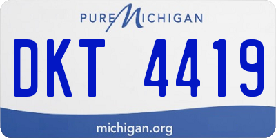 MI license plate DKT4419