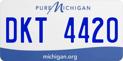 MI license plate DKT4420