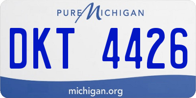 MI license plate DKT4426