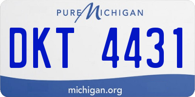 MI license plate DKT4431