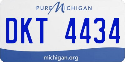 MI license plate DKT4434