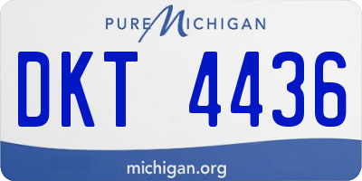 MI license plate DKT4436