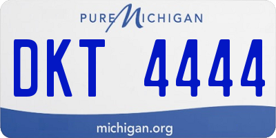 MI license plate DKT4444